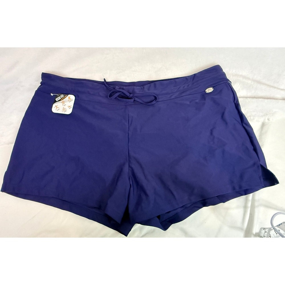 ZeroXposur Swim Shorts Womens XXL 16 Navy Blue NWT UPF 30 Quick Dry Stretch
